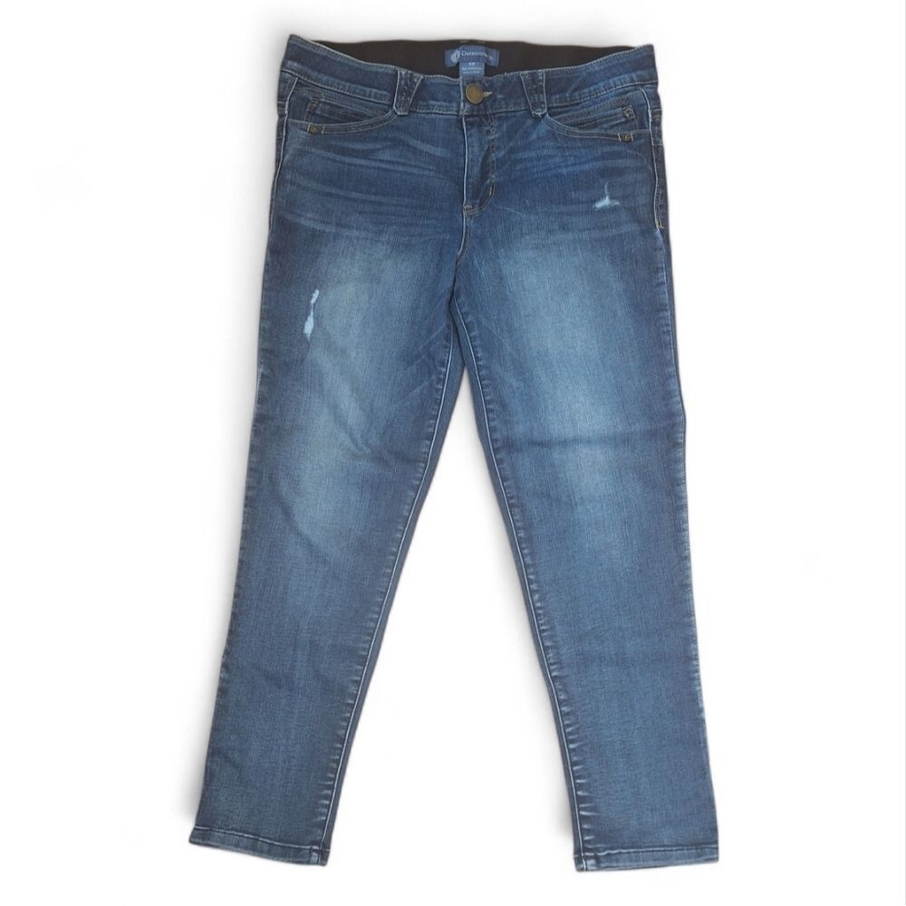 Democracy Ab Solution Tummy Control Jeans Distressed Comfortable Size 14 Womens